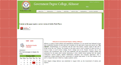 Desktop Screenshot of gdcakhnoor.com